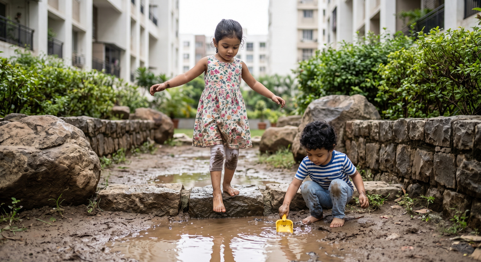 Mud, Puddles, and the Backyard Classroom